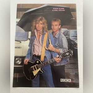 Steve Clark & Phil Collen Rock Pinup - Black Guitar, Denim